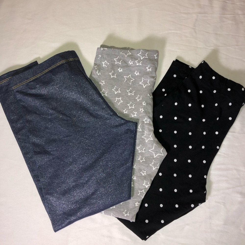 Girls leggings bundle, Sz 12, 3 leggings, various brands, EUC and NWOT